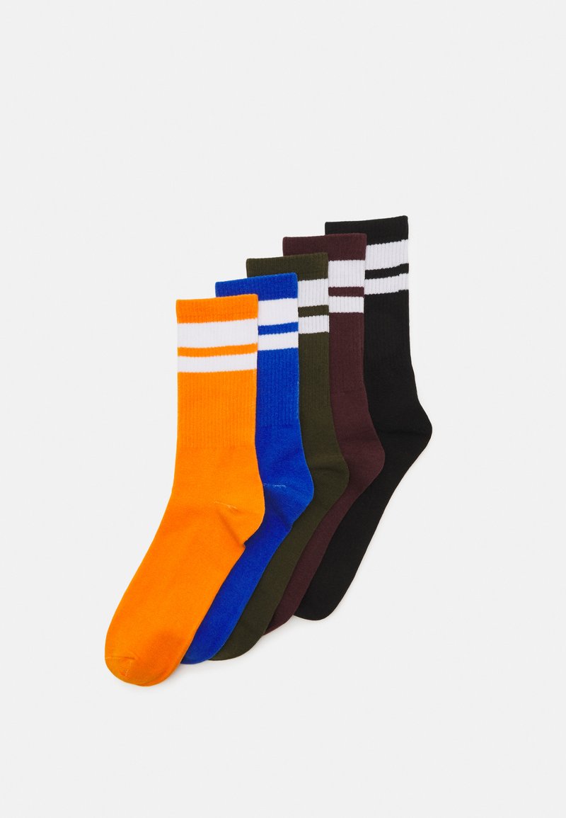Jack & Jones JACFRANCIS TENNIS 5 PACK - Sokken - vineyard wine/green/marmalade/nautical blue/black