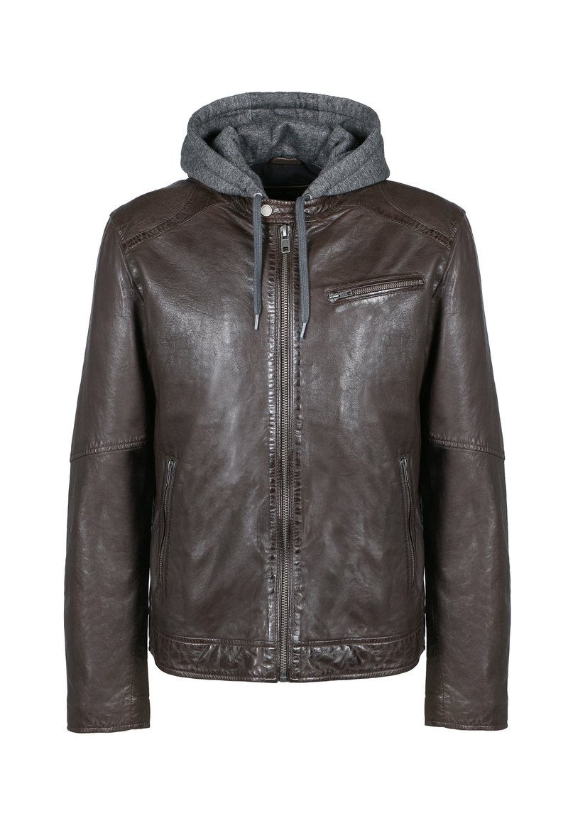 Freaky Nation JARON Lederjacke mid brown/braun