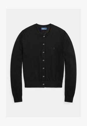 Polo Ralph Lauren, MERINO WOOL CREWNECK CARDIGAN - Vesta na kopčanje - black