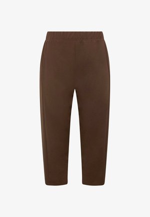Yours Clothing, WOMEN'S WIDE LEG TROUSERS - Housut - chocolate