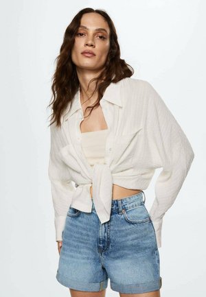 MOM - Denim shorts - mellemblå