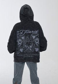 Ed Hardy MONO ACID FLAMING SKULL  - Sweatjakke - charcoal