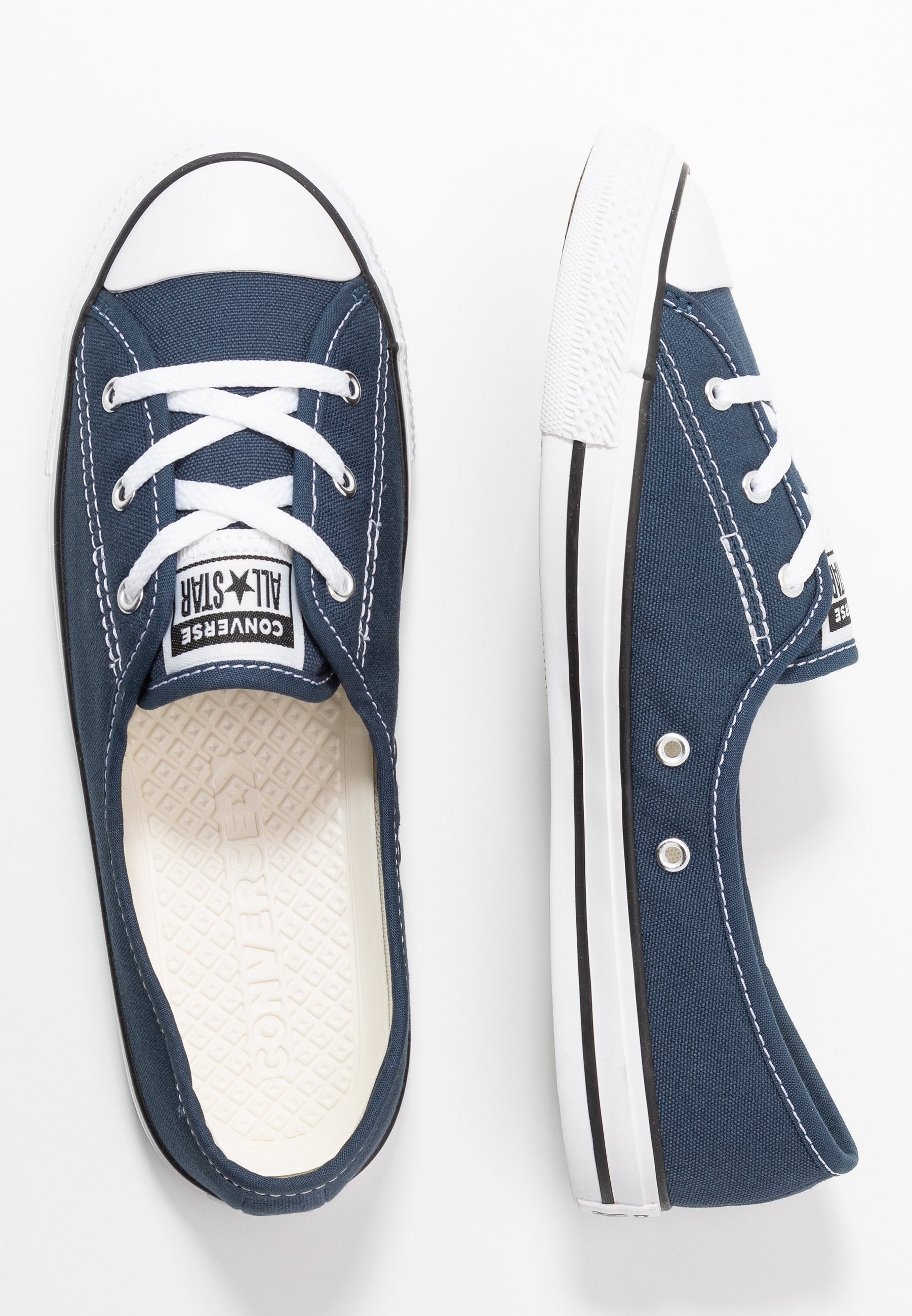 navy blue slip on converse