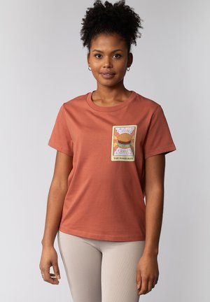 TAROT THE HAMBURGER - Print T-shirt - heritage brown