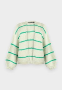 VMMAYBE ART OPEN CARDIGAN - Gilet - fog green/birch melange/bright green