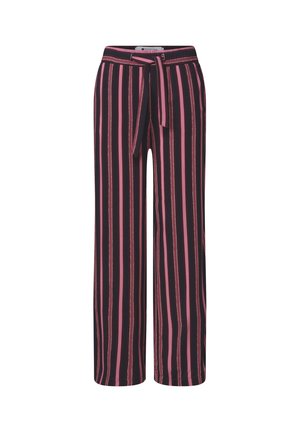Street One, MID WAIST WIDE LEG HOSE MIT STREIFEN - Pantalon classique - dark clouded blush