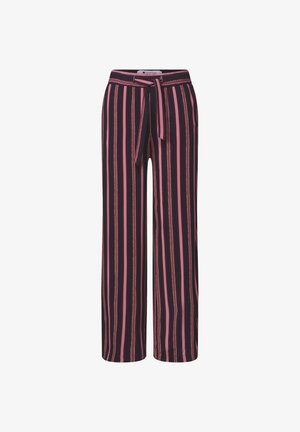 Street One, MID WAIST WIDE LEG HOSE MIT STREIFEN - Pantalon classique - dark clouded blush