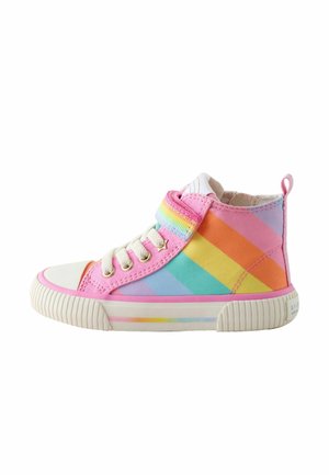 REGULAR FIT - PASTEL RAINBOW STRIPED - High-top trainers - pink