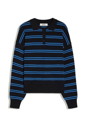 Bershka, STRIPED KNIT SWEATER - Pullover - royal blue