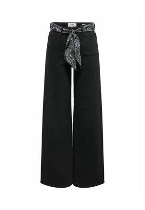 JDY, WIDE-FIT JEANS JDYVERA HIGH WAIST WIDE LEG FIT JEANS - Wide Leg - black denim