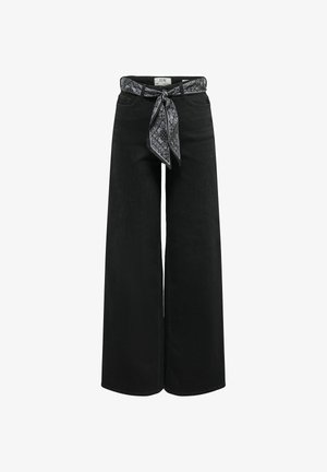 JDY, WIDE-FIT JEANS JDYVERA HIGH WAIST WIDE LEG FIT JEANS - Wide Leg - black denim