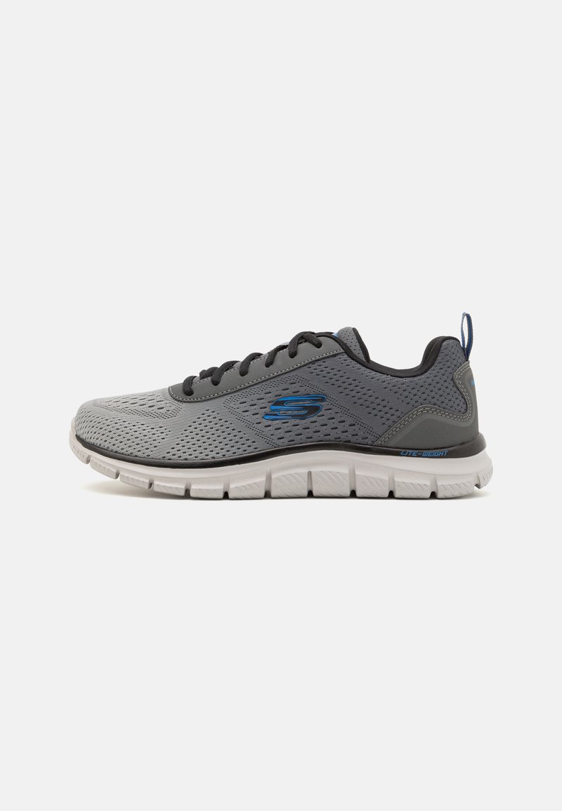 Skechers Wide Fit TRACK - Trainers - charcoal/black/dark grey - Zalando