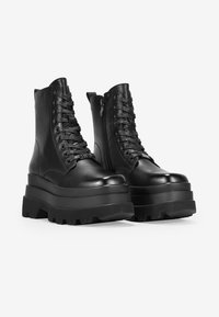 Bosanova MILITARES CON PUNTA CUADRADA Y PLATAFORMA XL - Botines con plataforma - black