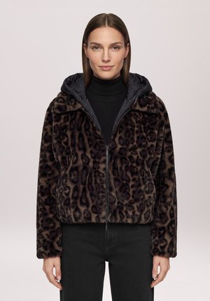 Amber & June, AMBER & JUNE MIT ABNEHMBAREM WESTENTEIL PLÜSCHJACKE - Veste d'hiver - taupe black