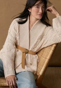 Next SOFT TOUCH FRINGE - Adīta jaka - white ecru