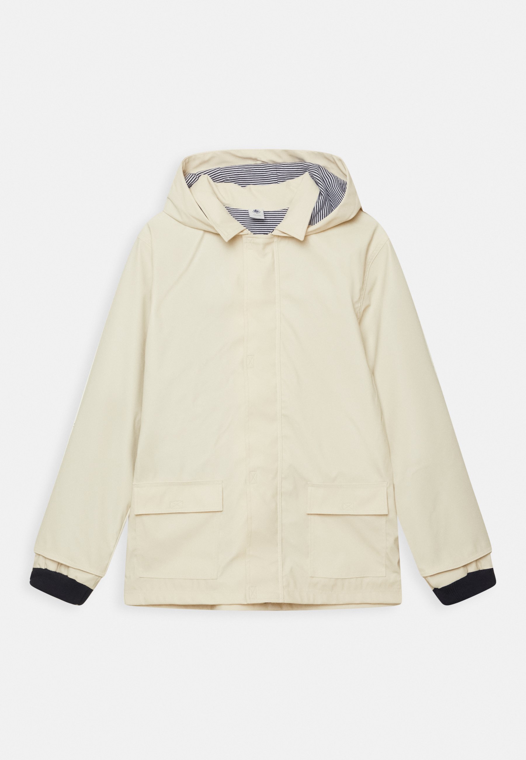 Petit Bateau Ciresaline Unisex Waterproof Jacket Avalanche, Size: 4y, Beige