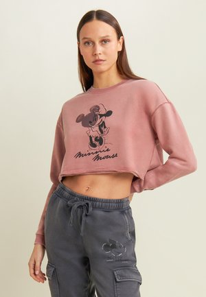 CROPPED CON GRAFICA DISNEY E TAGLIO A VIVO - Sudadera - brown