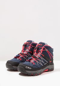 CMP KIDS RIGEL MID TREKKING SHOES WP UNISEX - Hiking shoes - antracit/red fluo