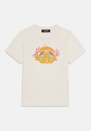 Versace MEDUSA CORAL KIDS STUDS PRINT UNISEX - Print T-shirt - white/multicolor