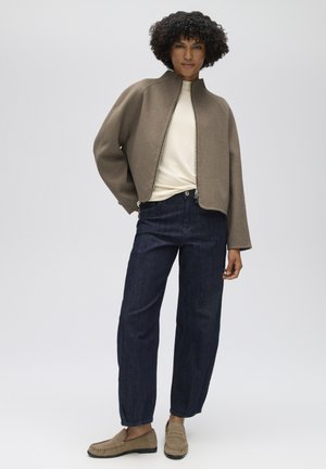 OPUS, RELAXED FIT STAND COLLAR - Veste polaire - light mocca