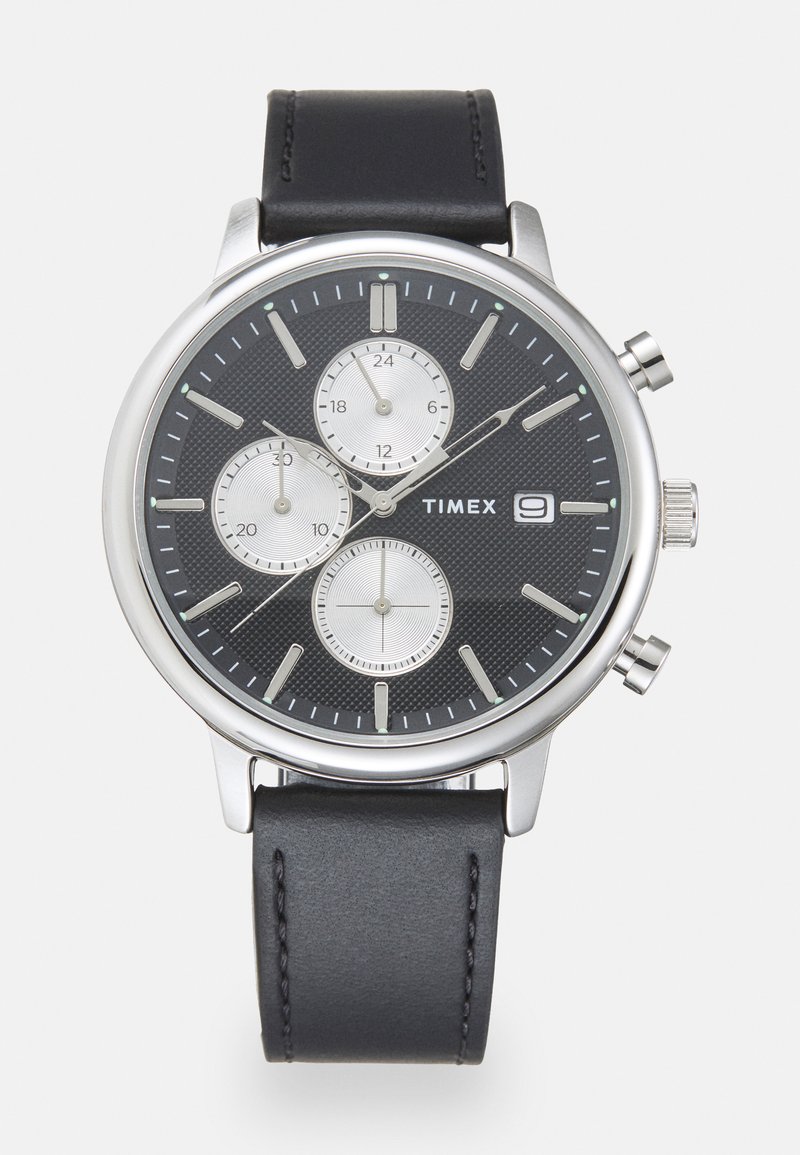 Timex CHICAGO - Chronograph watch - black/silver-coloured/black ...