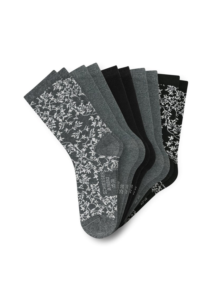 Lot De 5 Chaussettes Femmes Schiesser - Design Sombre Tendance, équipement Stay Fresh