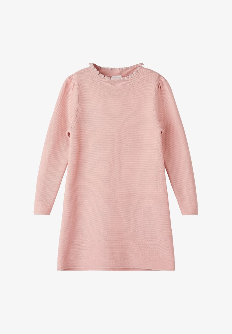 s.Oliver MIT GLITZERDETAILS AM AUSSCHNITT - Pletené šaty - rosa