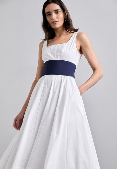 STAUD RIG DRESS - Day dress - white/navy