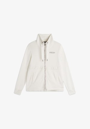 Freddy COLLO ALTO CON BANDA - Sudadera con cremallera - bianco