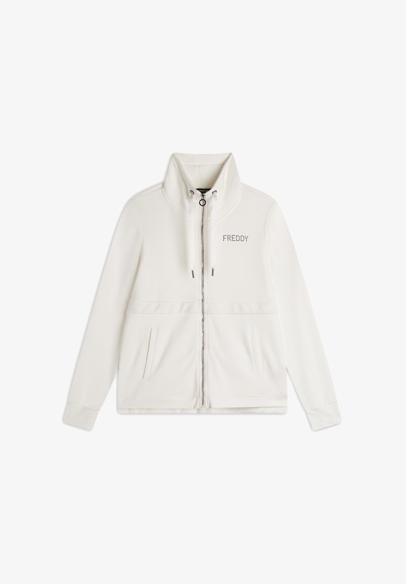 Freddy COLLO ALTO CON BANDA - Sudadera con cremallera - bianco