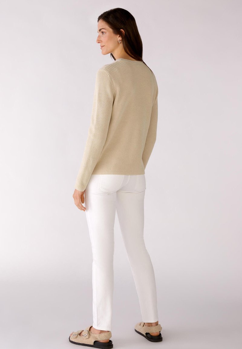 Damen Strickjacken | Oui AUS Strickpullover oat meal/beige - MJ22580 Damen Strickjacken | Oui AUS Strickpullover oat meal/beige - MJ22580