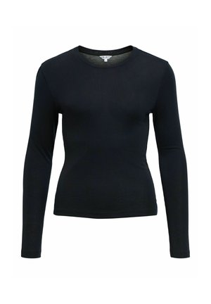 Object, LONG SLEEVED TOP FITTED - T-shirt à manches longues - black