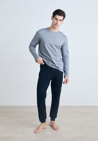 Schiesser SCHLAFANZUG LANG - Nachtwäsche Set - nachtblau