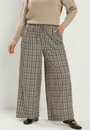 Yours Clothing, PLUS SIZE WIDE LEG TROUSERS - Pantaloni - anthracite