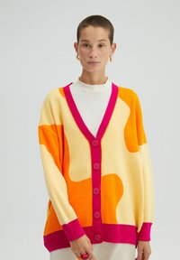 PATTERNED - Kardigán - yellow/purple/orange