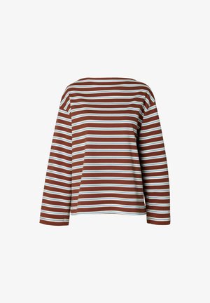 Selected, Long Sleeved Boatneck - T-shirt à manches longues - cherry mahogany