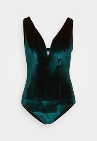 V NECK BODYSUIT - Toppi - forest green