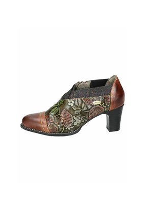 High heeled ankle boots - marron