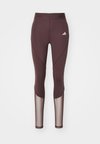 Tights - shadow brown/white
