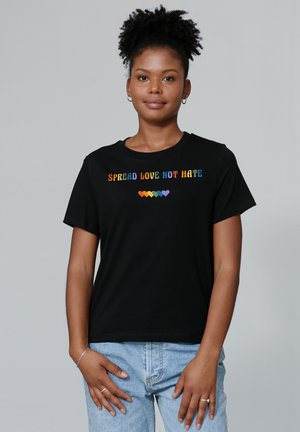 SPREAD LOVE NOT HATE - T-shirt print - black