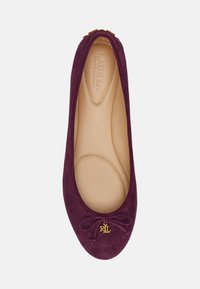 Lauren Ralph Lauren JAYNA SUEDE DRIVER FLAT - Klasické baleríny  - pinot noir