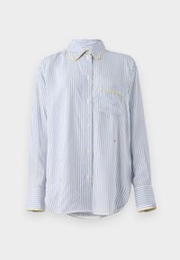 PIPING DETAIL PYJAMA SHIRT - Hemdbluse - white/regatta/ice lemon