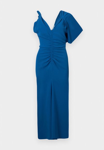 Victoria Beckham ASYMMETRIC RUCHED MIDI DRESS - Juhlamekko - blue