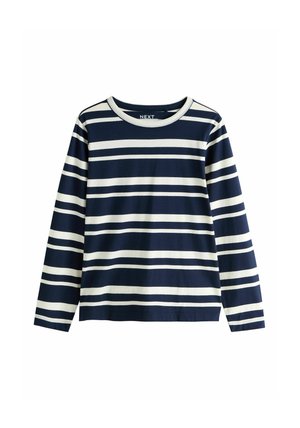 CREW NECK  - Top s dlhým rukávom - navy white striped
