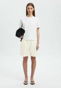 Selected Femme HØJTALJEDE - Šortky - snow white