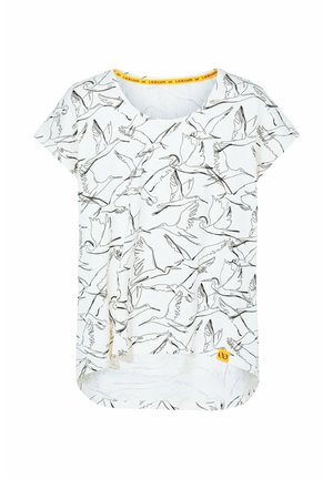 LAURASØN, SHIRT, RUNDHALS, 1/2 ARM, ALLOVER PRINT, OEKO-TEX MIG - T-shirt print - creamy white