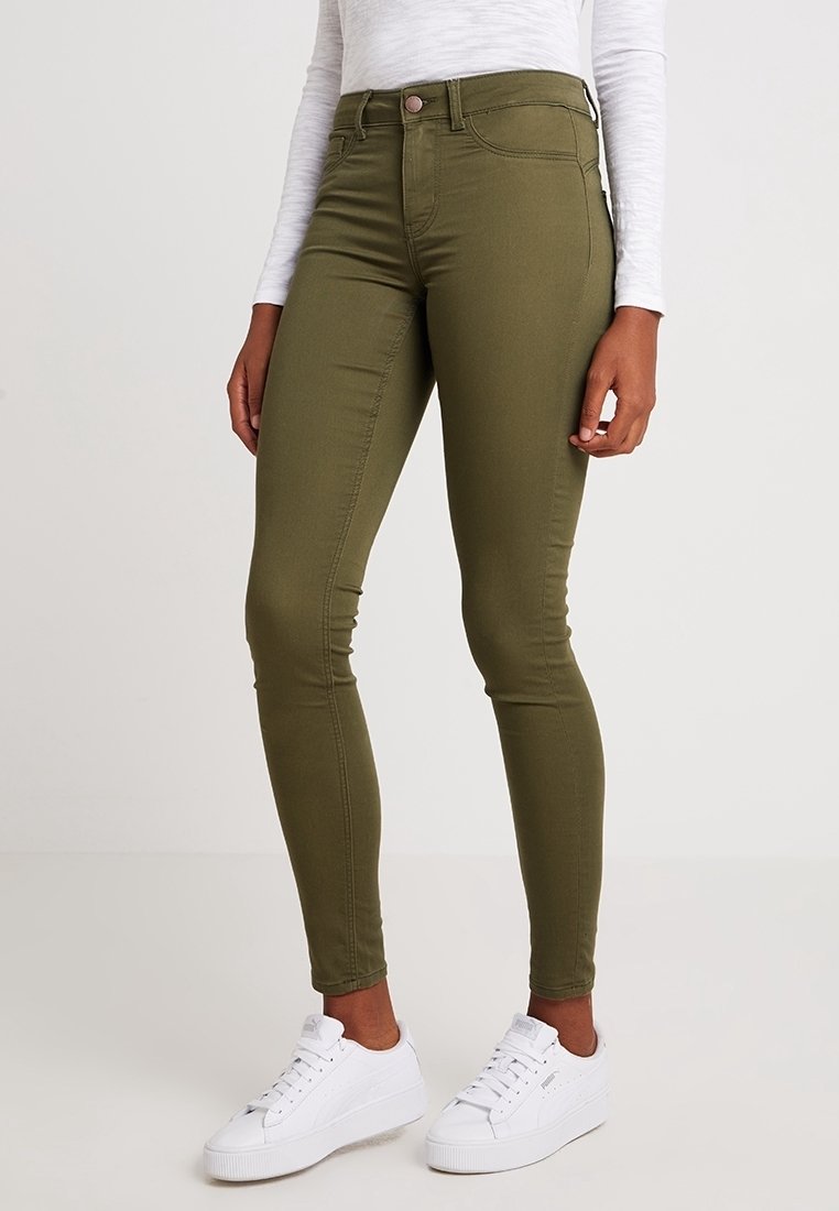 Pieces Vaqueros pitillo - dark green