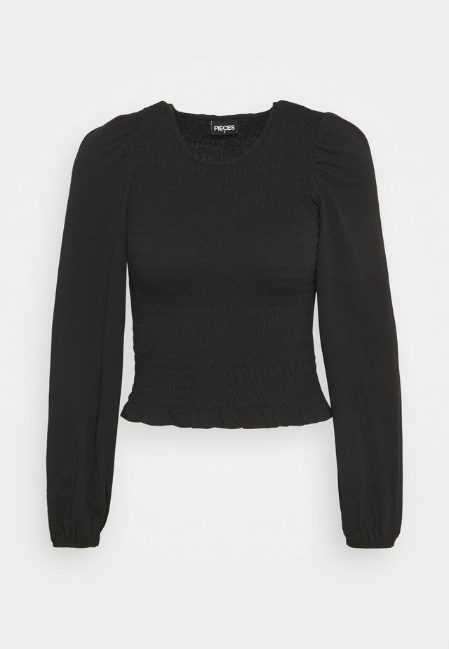 PCTINNA SMOCK - Langærmede T-shirts - black
