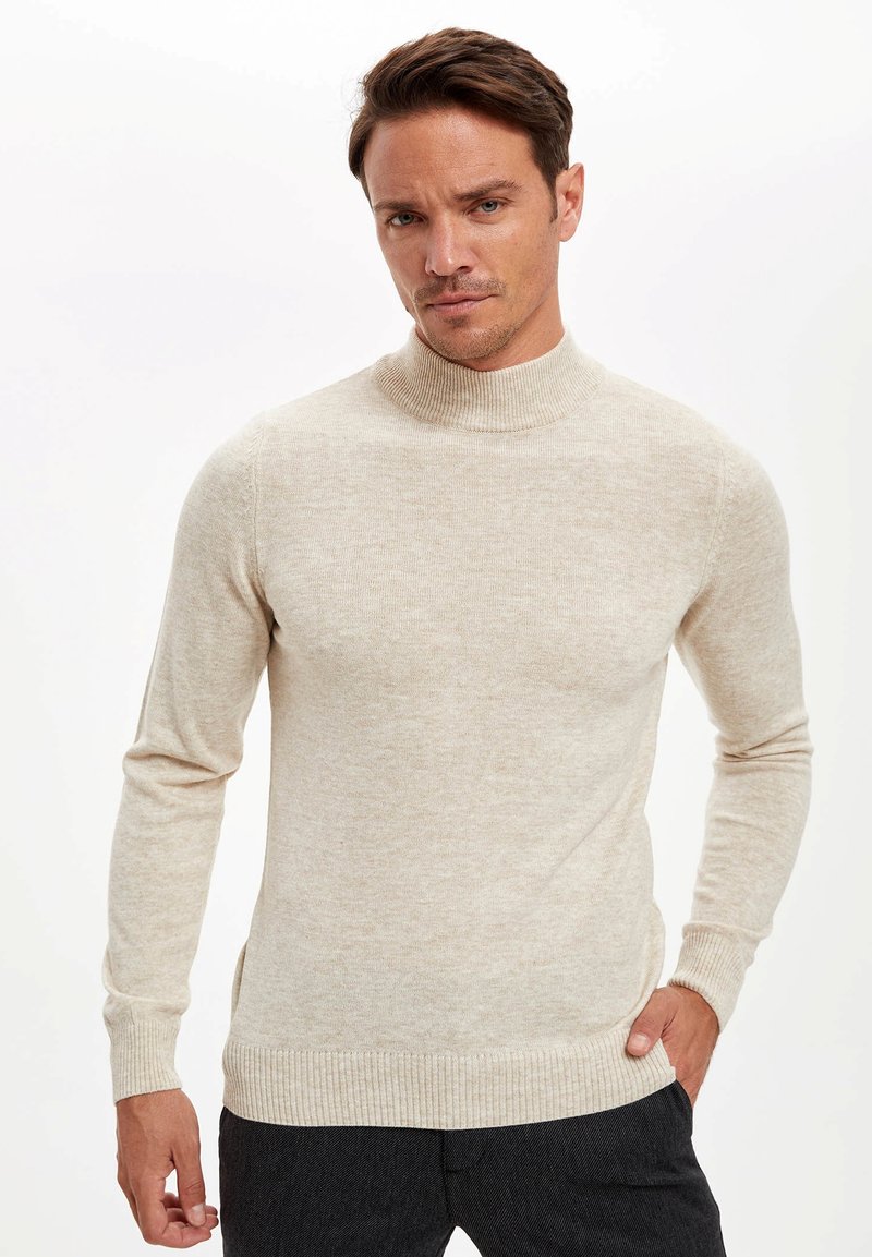 DeFacto SLIM FIT Jumper beige/offwhite Zalando.co.uk