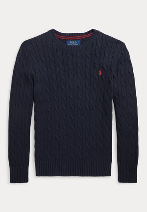 Polo Ralph Lauren, CABLE-KNIT COTTON SWEATER 7-14Y - Пуловер - navy